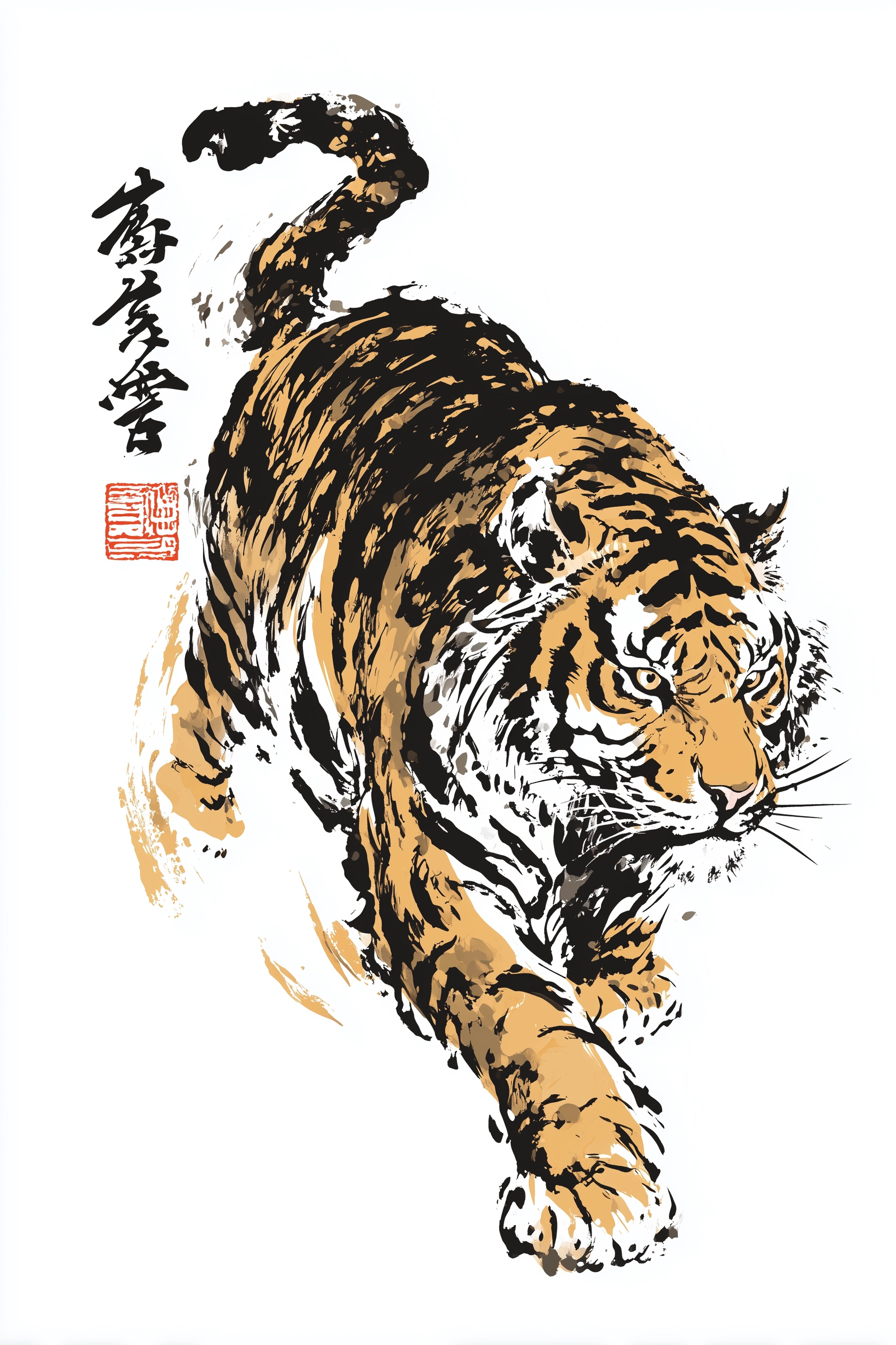 Fierce Tiger Brushwork