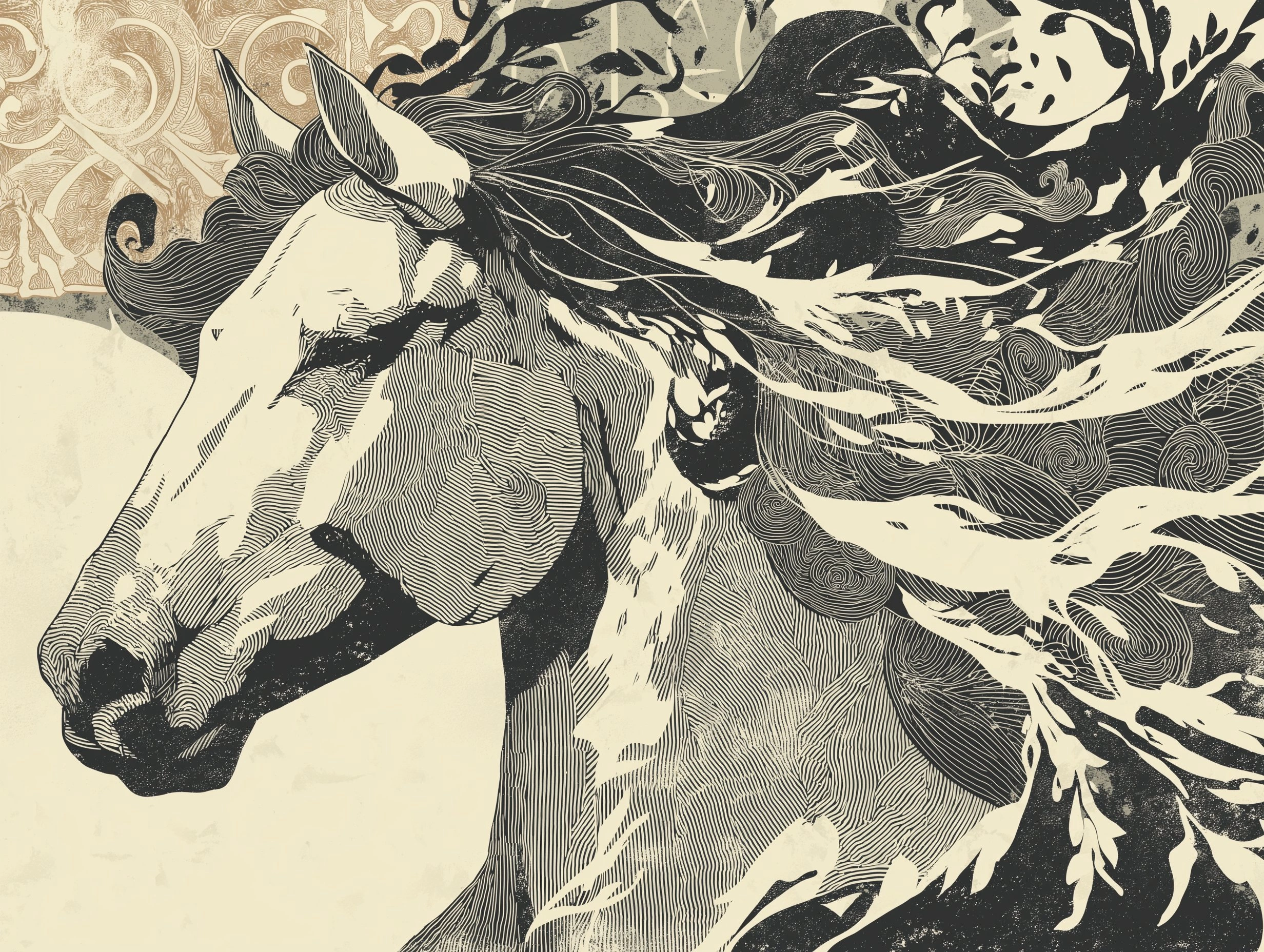 Mystic Steed Engraving