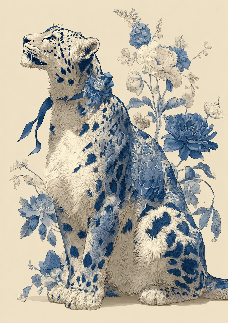 Porcelain Blossom Leopard