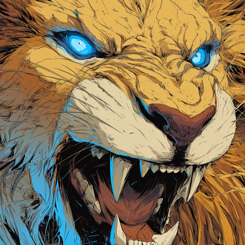 Roaring Electric Lion