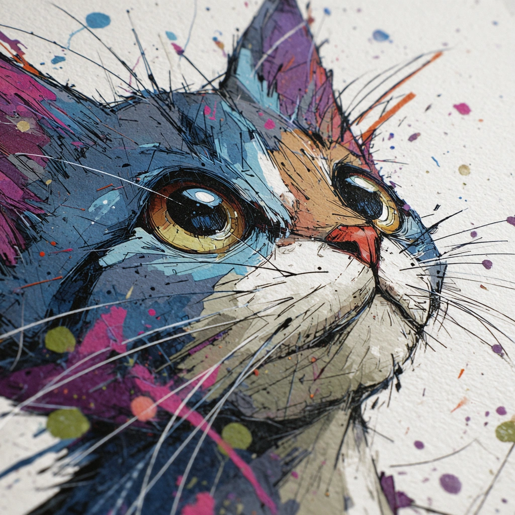 Vibrant Feline Portrait