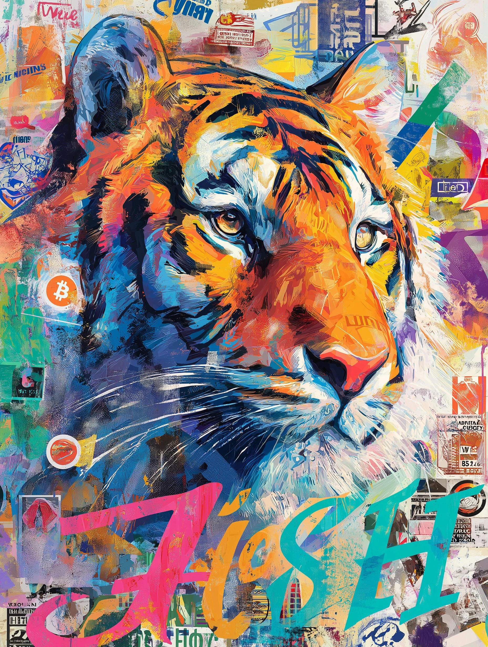 Vibrant Urban Tiger