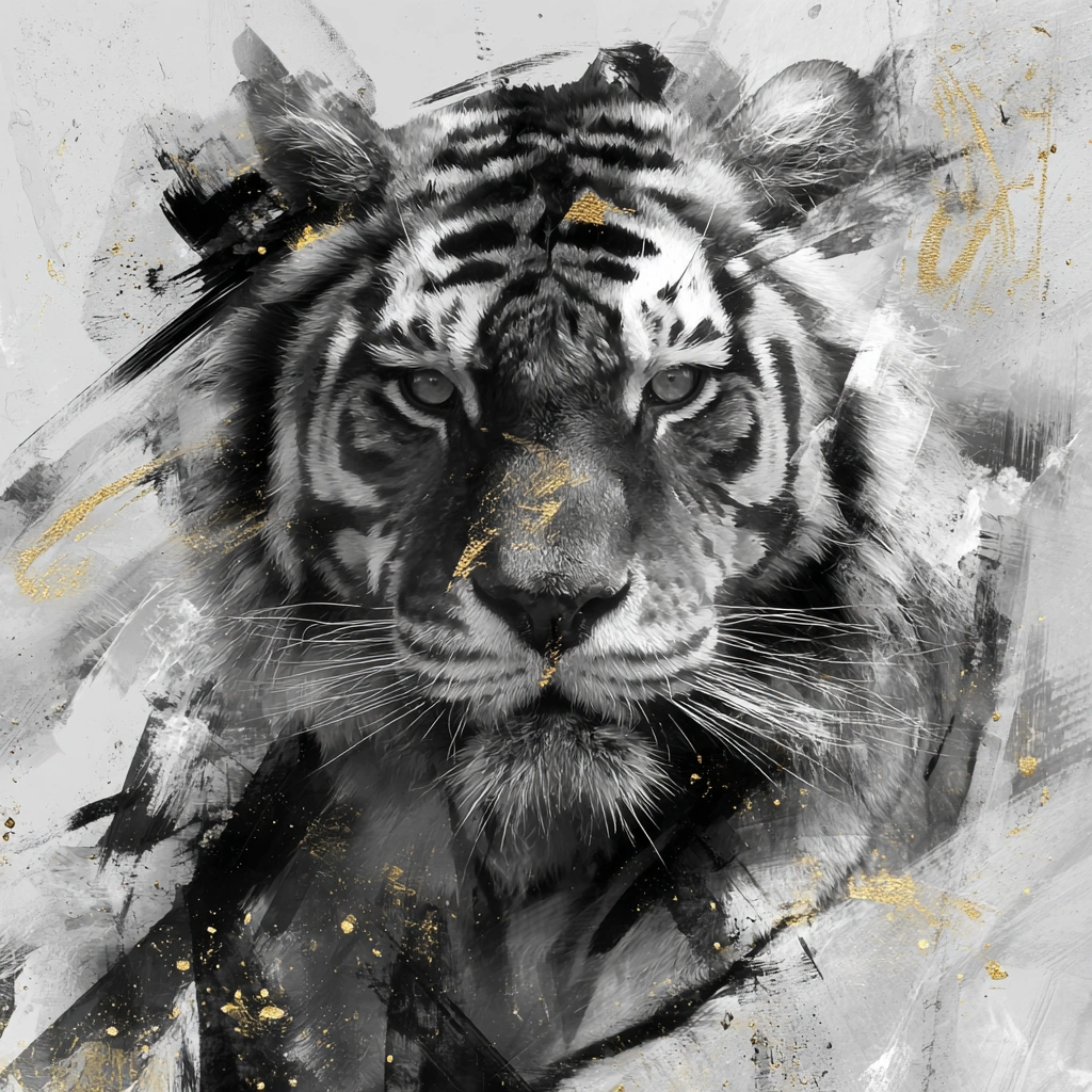 Golden Brushstroke Majesty