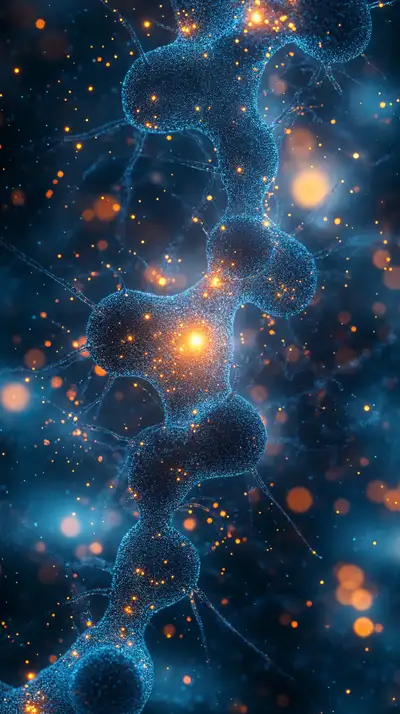 DNA Tuyển Vàng Vũ Trụ - Hình Nền AI Art Neon 4K