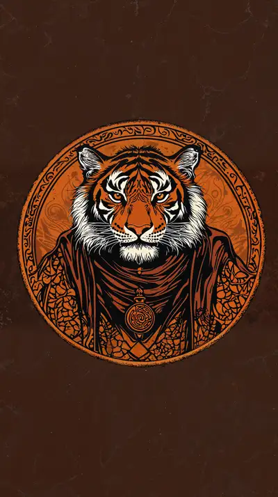 Hổ Phong Thủy Thiêng Liêng - Hình Nền AI Art 4K