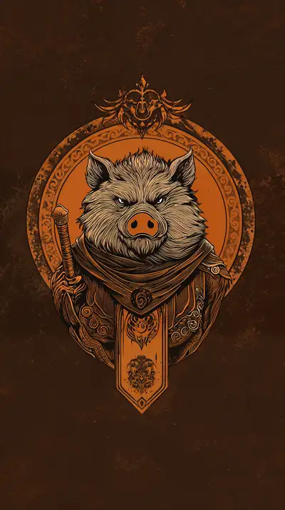 Heo Phong Thủy - Hình Nền AI Art Mandala 4K