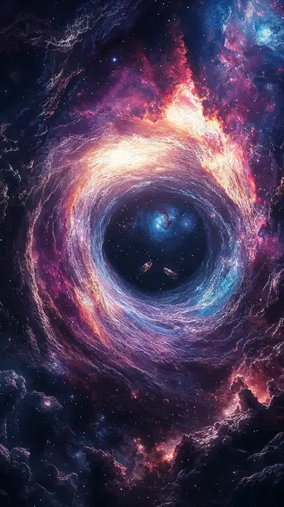 Vortex Cosmic - Hình Nền AI Art Wormhole 4K