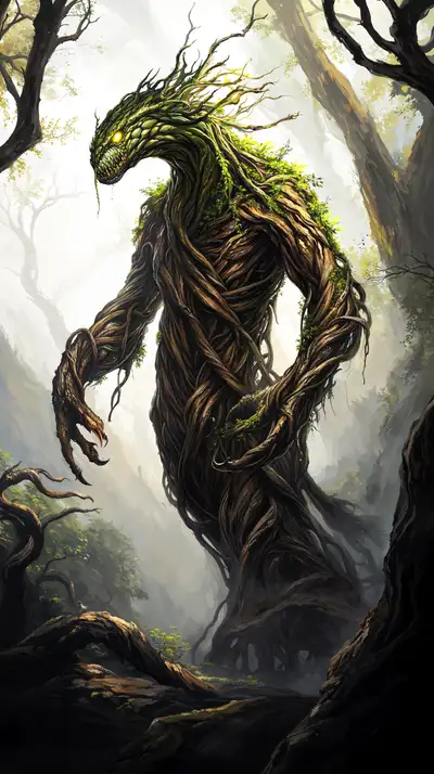 Tinh Linh Rừng Cổ - Hình Nền AI Art Fantasy Mystical 4K