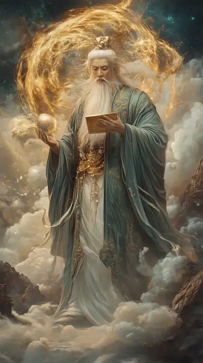 Thần Tiên Phong Thủy - Hình Nền AI Art Cosmic 4K