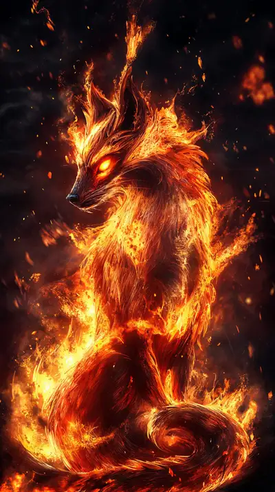 Phượng Hoàng Lửa Vàng - Hình Nền AI Art Thần Thoại 4K