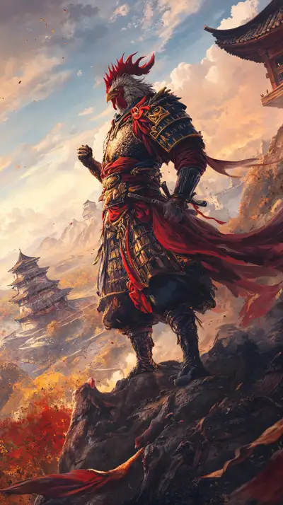 Chiến Binh Huyền Thoại Phong Thủy - Hình Nền AI Art 4K