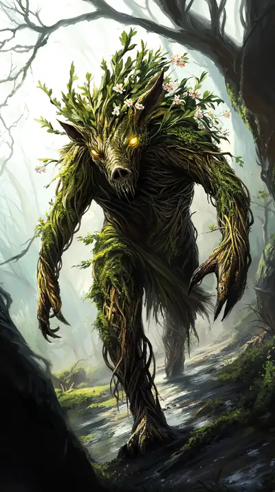 Tinh Rừng Cổ Đại - Hình Nền AI Art Thần Thoại 4K