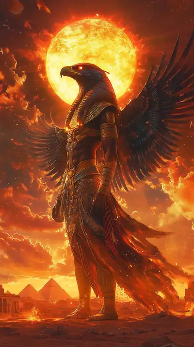 Phượng Hoàng Vàng Thần Thoại - Hình Nền AI Art 4K