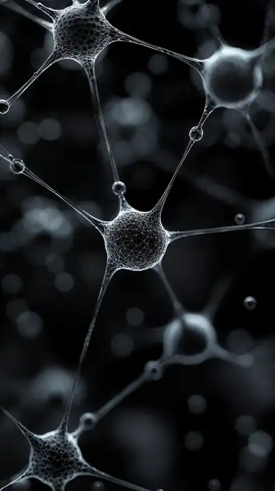 Mạng Lưới Công Nghệ Bạc - Hình Nền AI Art 4K Minimalist