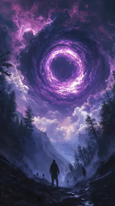 Cổng Vũ Trụ Neon - Hình Nền AI Art Cosmic 4K