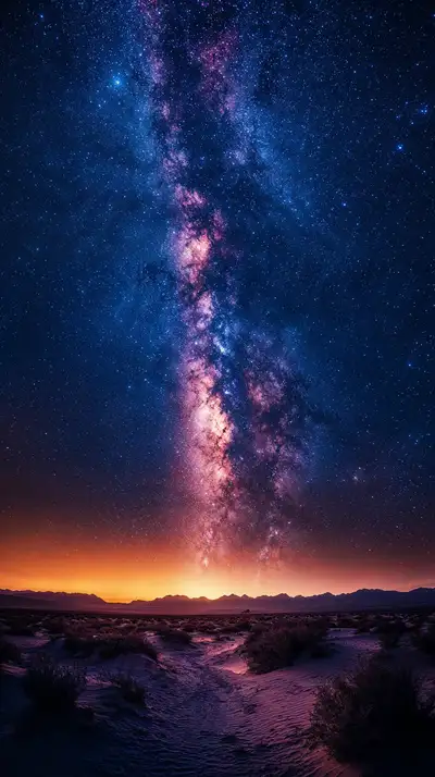 Dải Ngân Hà Trên Sa Mạc - Hình Nền AI Art 4K