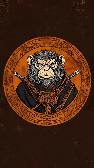 Khỉ Phong Thủy - Hình Nền AI Art 4K Cao Cấp