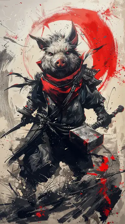 Hợp Đỏ Street Art - Hình Nền AI Art 4K Zodiac