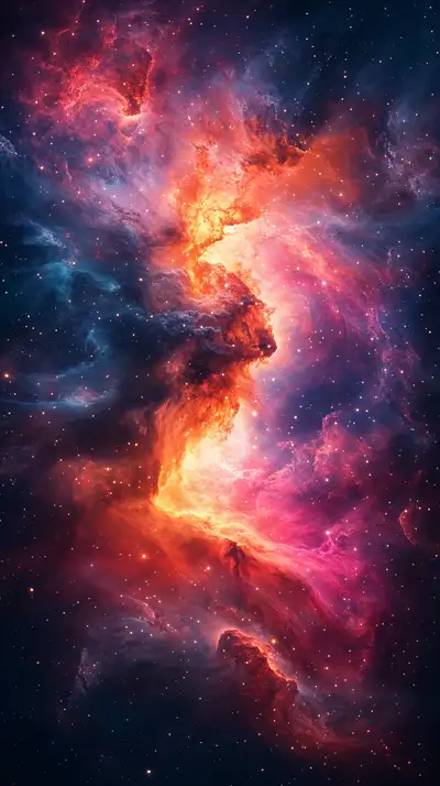 Tinh Vân Vũ Trụ Sáng - Hình Nền AI Art 4K