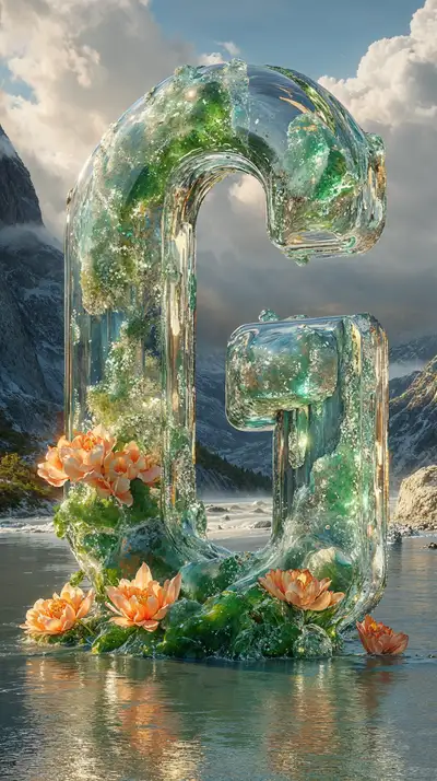 Chữ G Kính - Hoa Sen Thiên Nhiên AI Art 4K