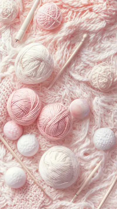 Cuộn Sợi Hồng - Hình Nền Minimalist AI Art 4K