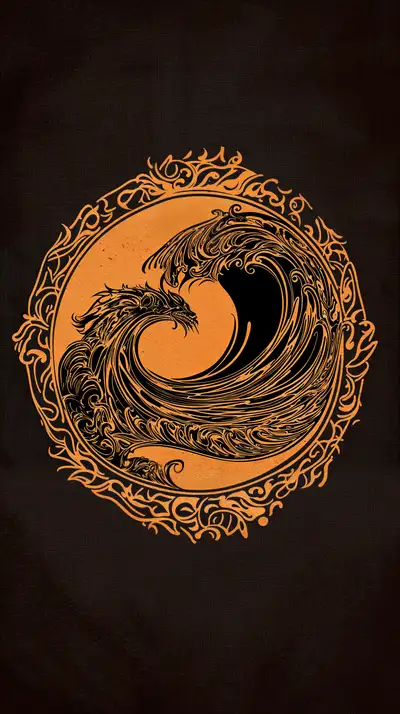 Rồng Vàng Phong Thủy - Hình Nền AI Art 4K