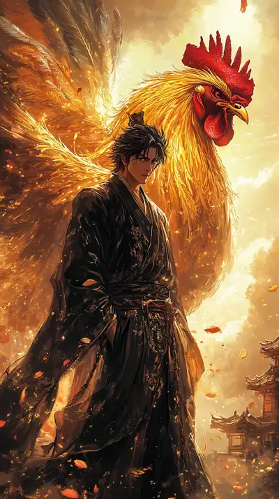 Gà Trống Vàng Kim Hùng Vĩ - Ảo Ảnh Thần Thoại | AI Art 4K