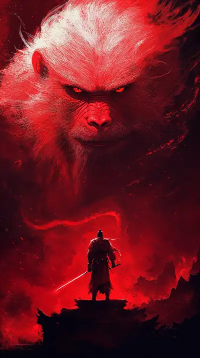 Khỉ Vàng Huyền Bí - Hình Nền AI Art 4K Thần Thoại