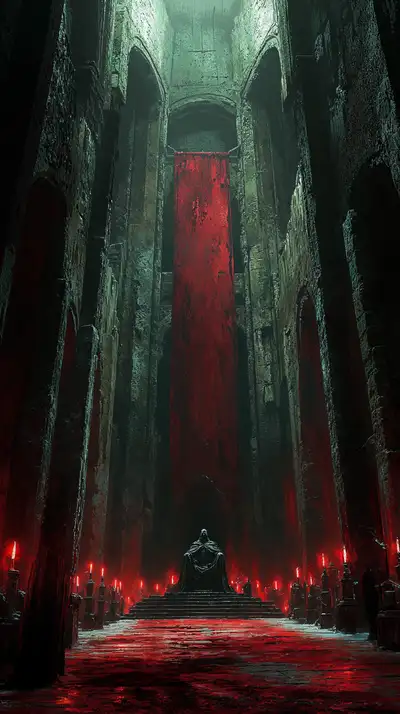 Hành Lang Neon Đỏ Bí Ẩn - Cyberpunk AI Art 4K