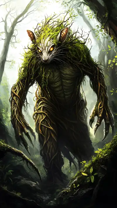 Sinh Vật Rừng Huyền Bí - Hình Nền AI Art 4K