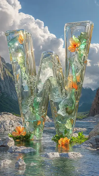 Hoa Cam Trong Thủy Tinh - Hình Nền AI Art Siêu Thực 4K