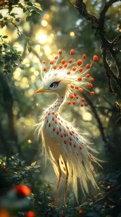 Chim Phượng Hoàng AI Art - Hình Nền Rừng Thần Tiên 4K