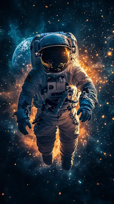 Phi Hành Gia Vũ Trụ Cosmic - Hình Nền AI Art 4K