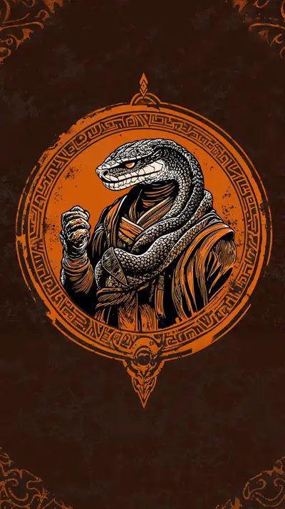 Rắn Thần Phong Thủy - Hình Nền AI Art 4K