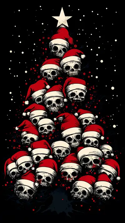 Noel Tối - Cây Giáng sinh Từ Hộp Sọ Neon Cosmic 4K