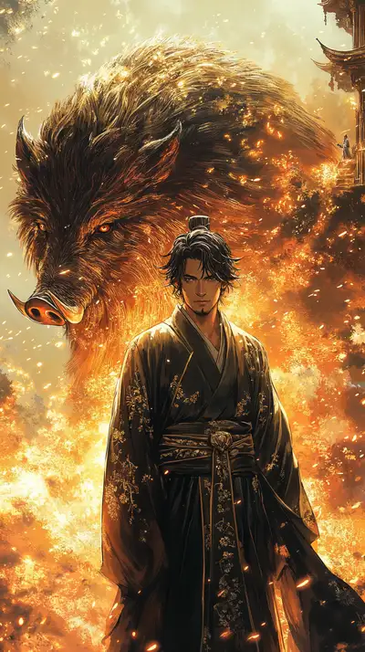 Rồng Vàng Phong Thủy - Hình Nền AI Art 4K