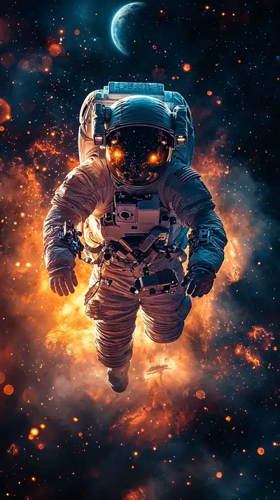 Phi Hành Gia Vũ Trụ - Hình Nền AI Art Cosmic 4K