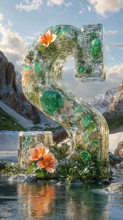 Yin-Yang Ngọc Bích Phong Thủy - Hình Nền AI Art 4K Siêu Thực