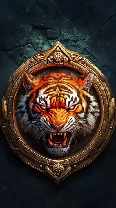 Hổ Phong Thủy Neon - Hình Nền AI Art 4K