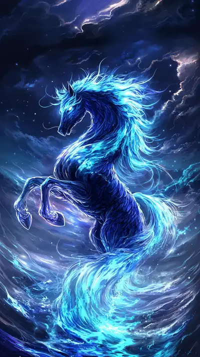 Mã Neon Cosmic - Hình Nền AI Art 4K