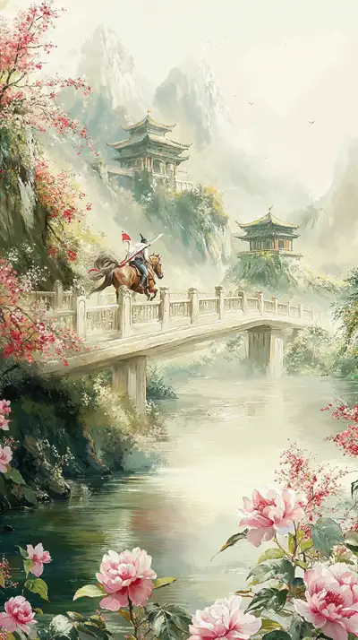 Kỵ Sĩ Ngựa Sương Mù - Hình Nền Phong Thủy AI Art 4K