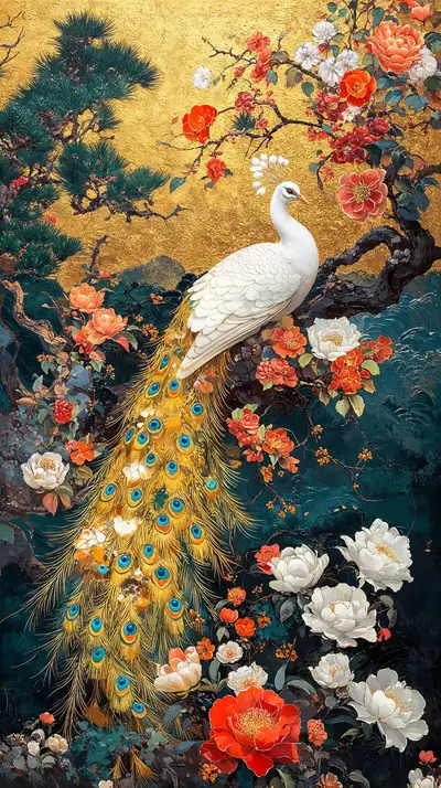 Chỉ Công Vàng Kim - Phong Thủy AI Art 4K