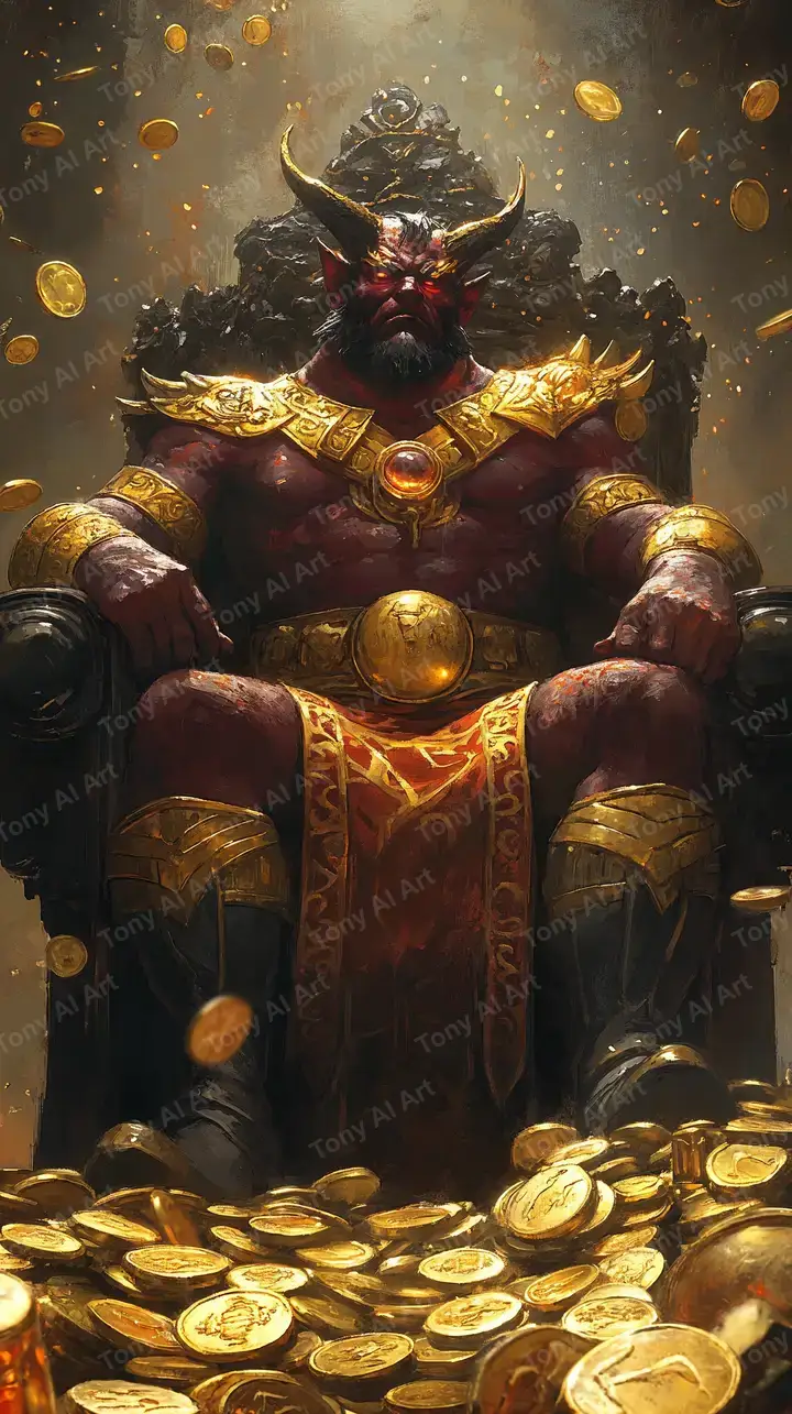Thần Tài Vàng - Hình Nền AI Art Phong Thủy 4K