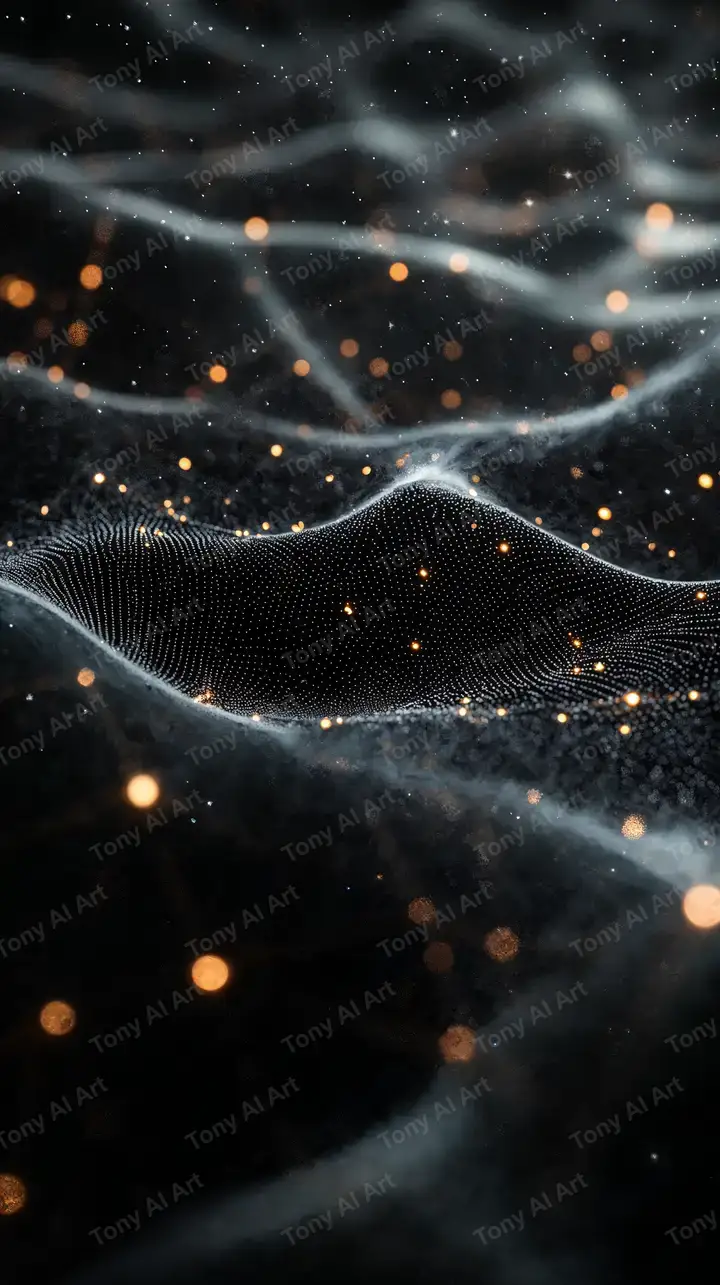 Sóng Năng Lượng Hạt Cosmic - Hình Nền AI Art 4K