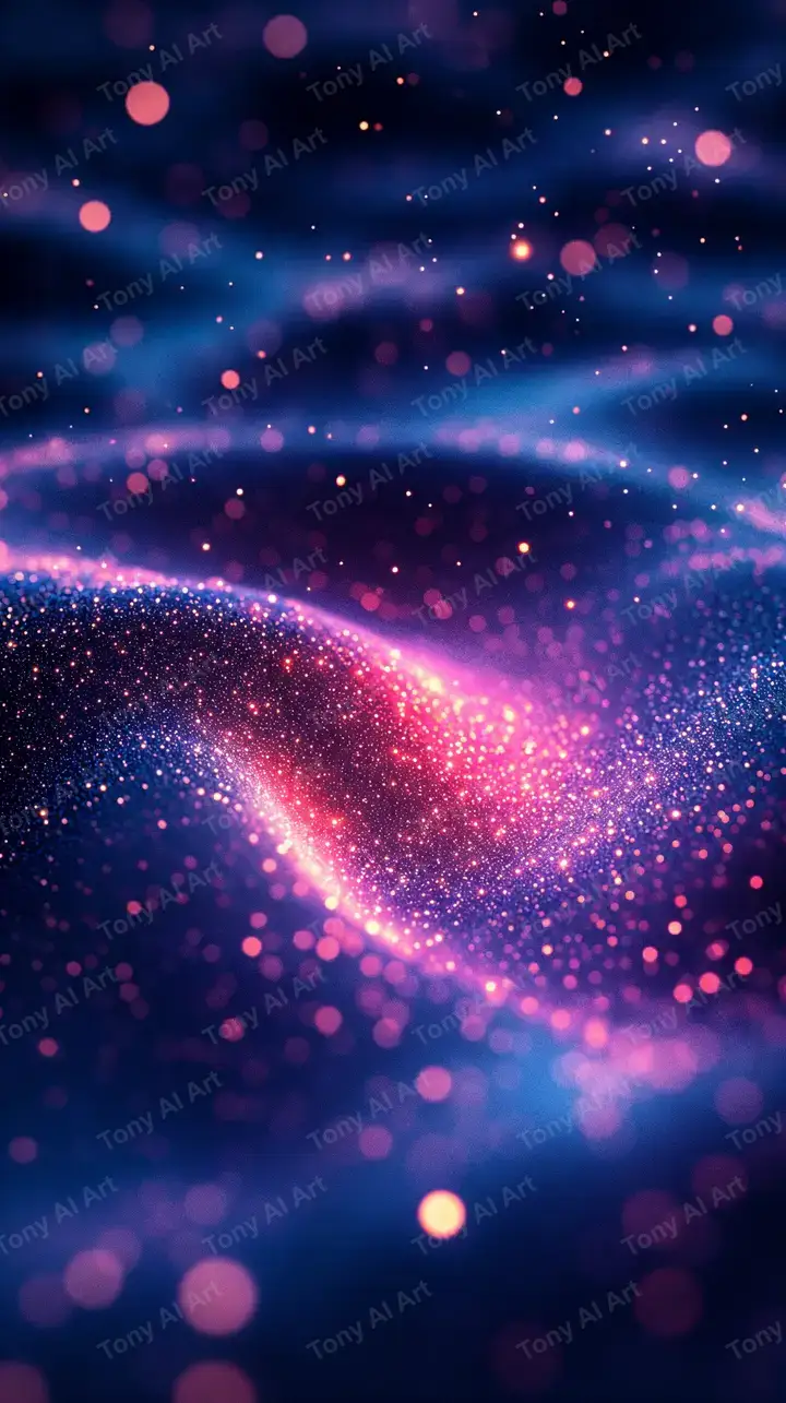 Gradient Cosmic Neon - Hình Nền AI Art 4K