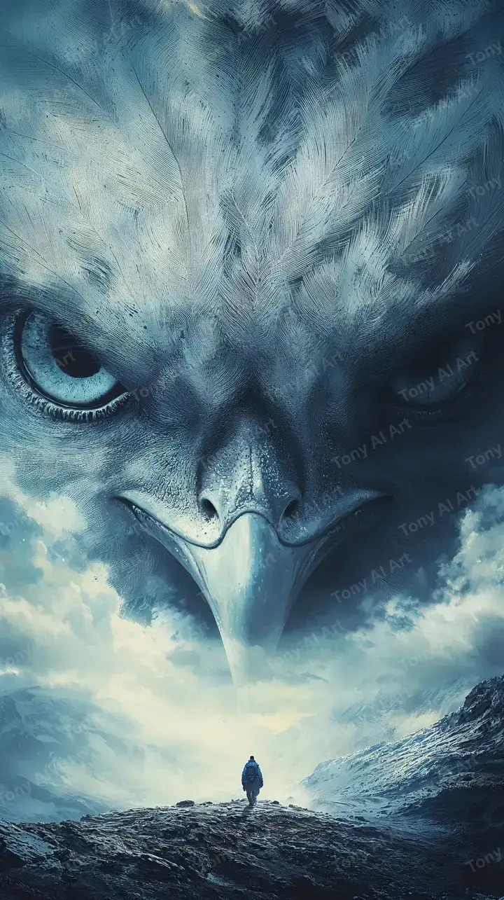 Đại Bàng Thần Thoại Xanh - Hình Nền AI Art Cinematic 4K