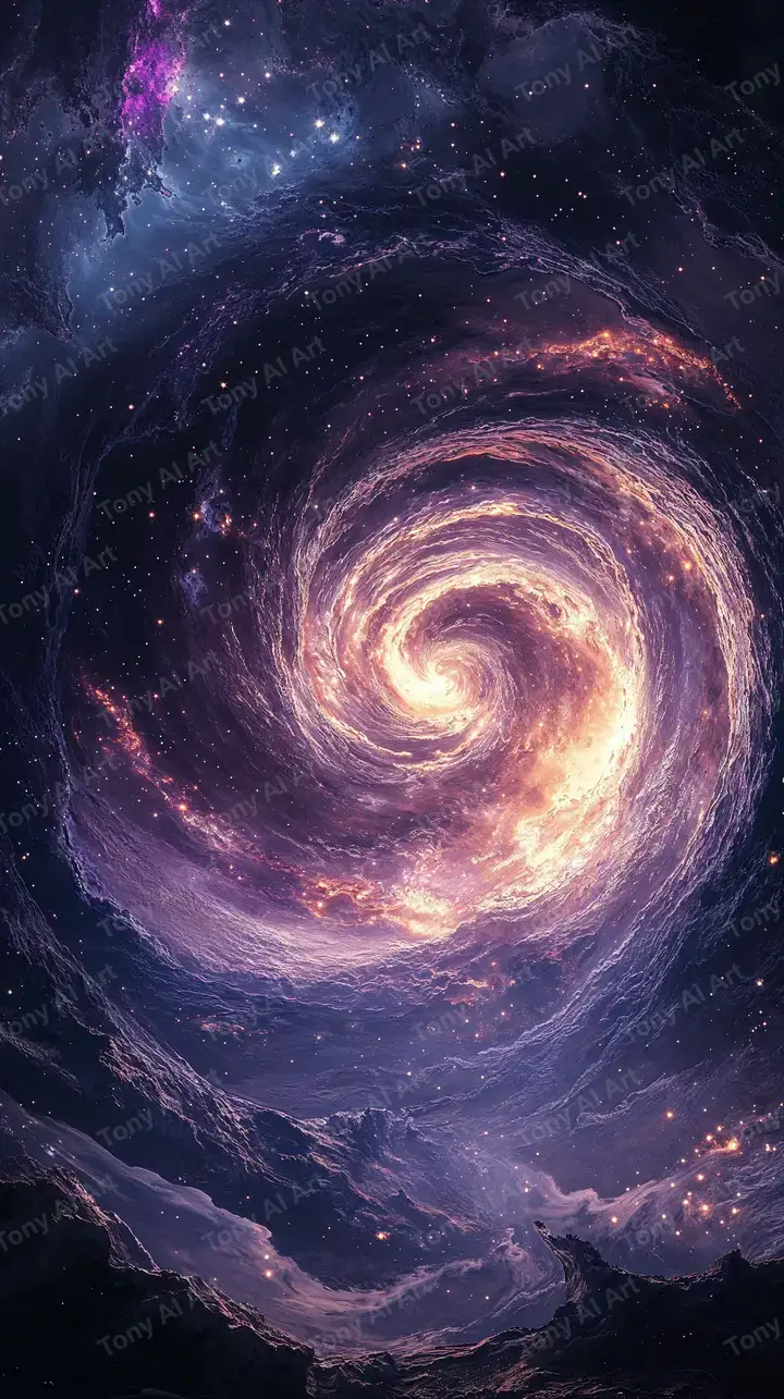 Vòng Xoáy Cosmic - Hình Nền AI Art Vũ Trụ 4K