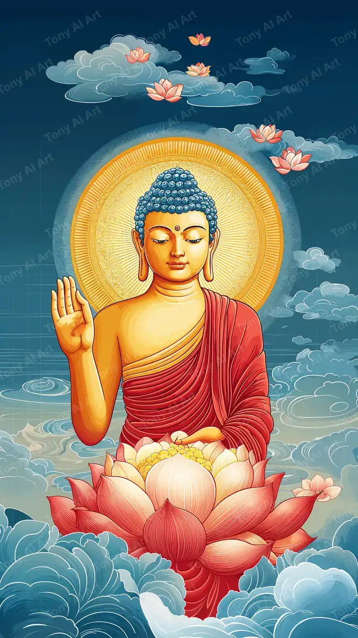 Phật Thích Ca - Hình Nền AI Art Thiêng Liêng 4K
