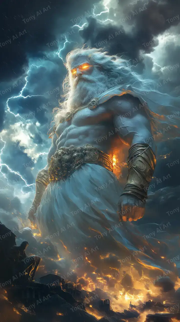 Thần Sấm Đại Năng - Hình Nền AI Art 4K