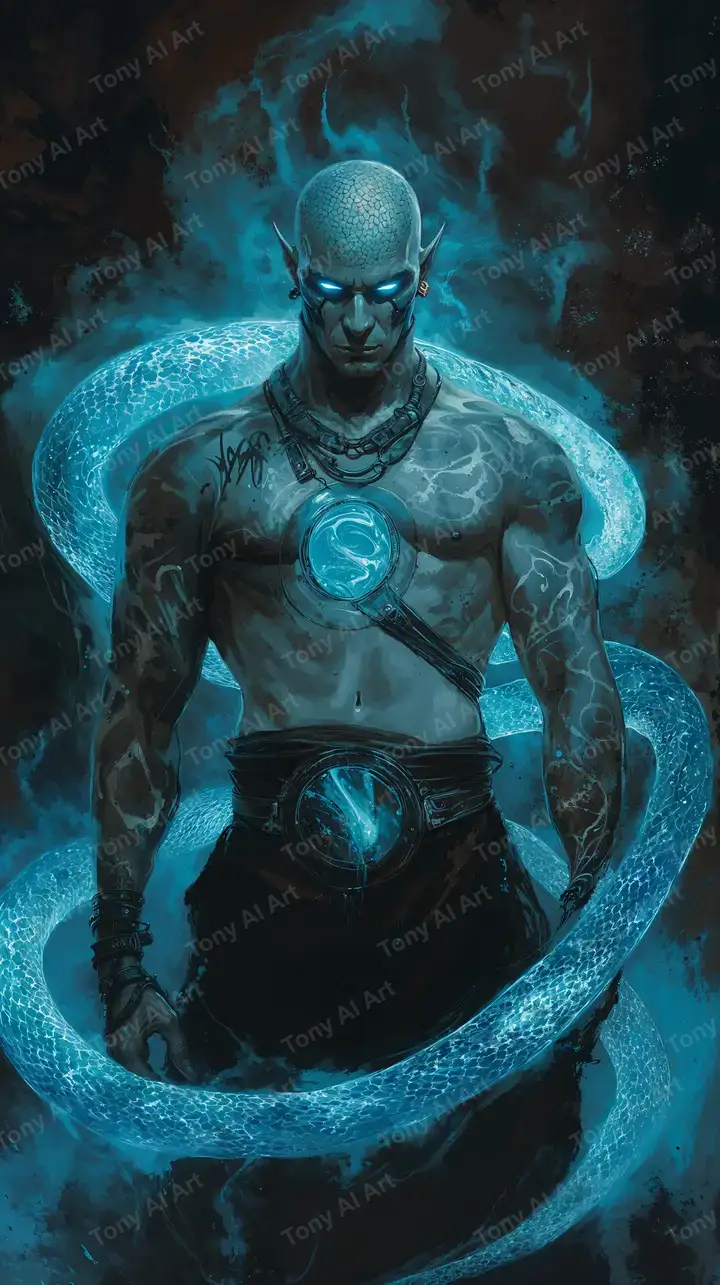 Siêu Nhân Năng Lượng Neon - Hình Nền AI Art 4K